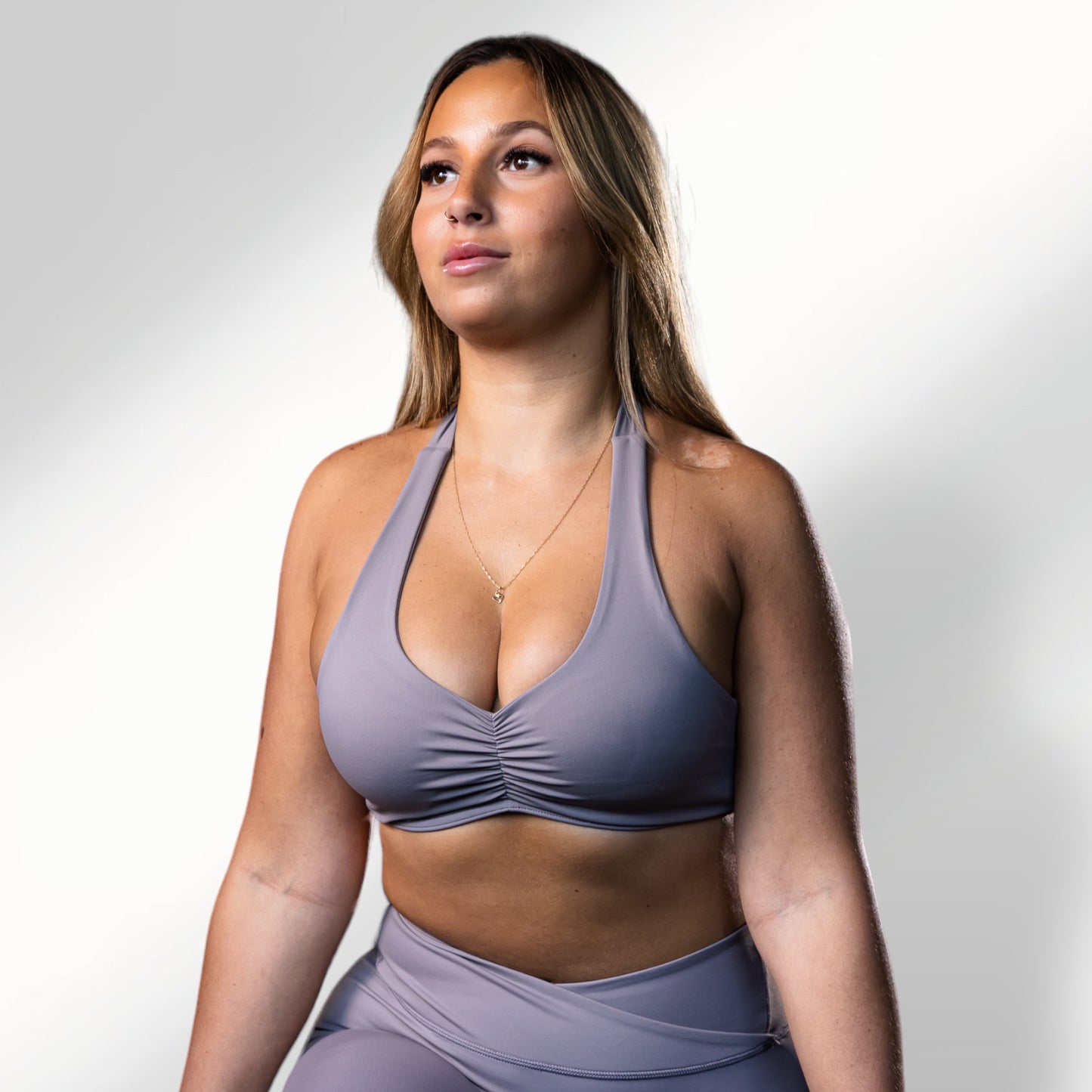 Minimal halter sportsbra in mauve